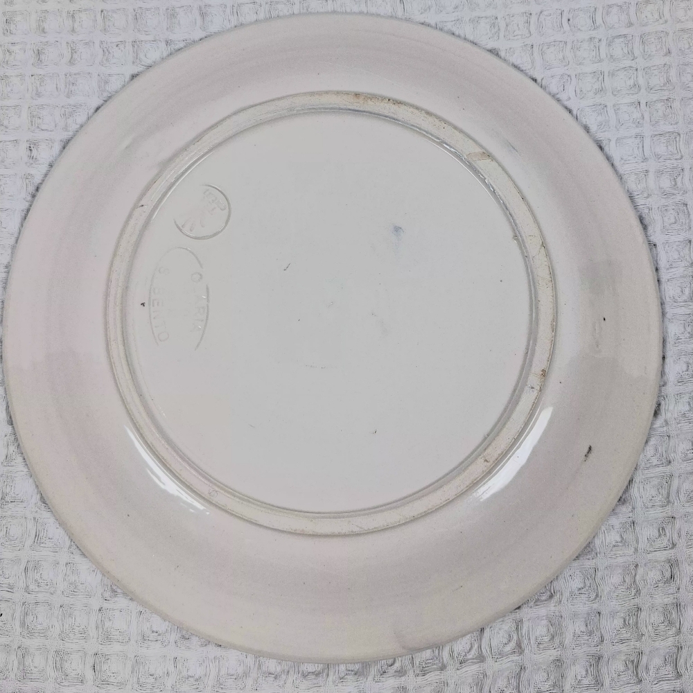Handcrafted Olaria S. Bento 9" Earthenware Decorative Plate Made In Portugal - Picture 10 of 10